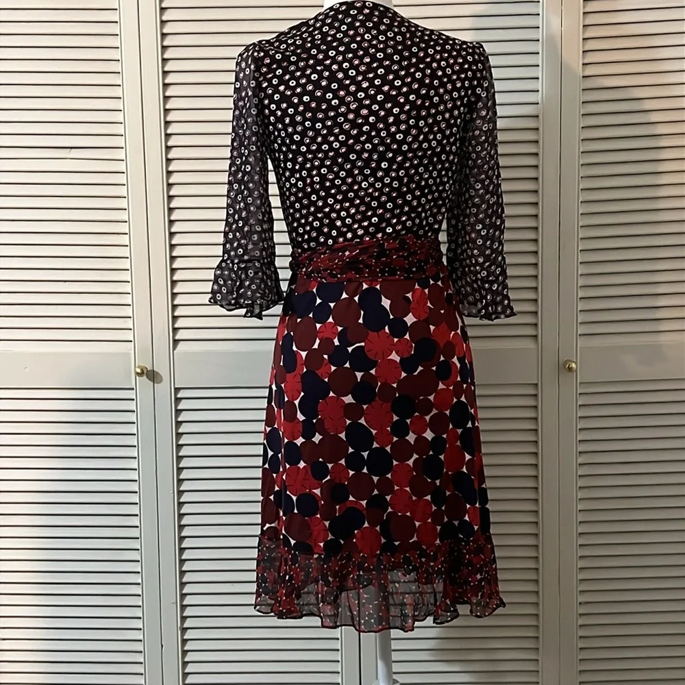 Diane von Furstenberg DVF Nieves Scarf Wrap Dress Size 8 - Picture 5 of 8